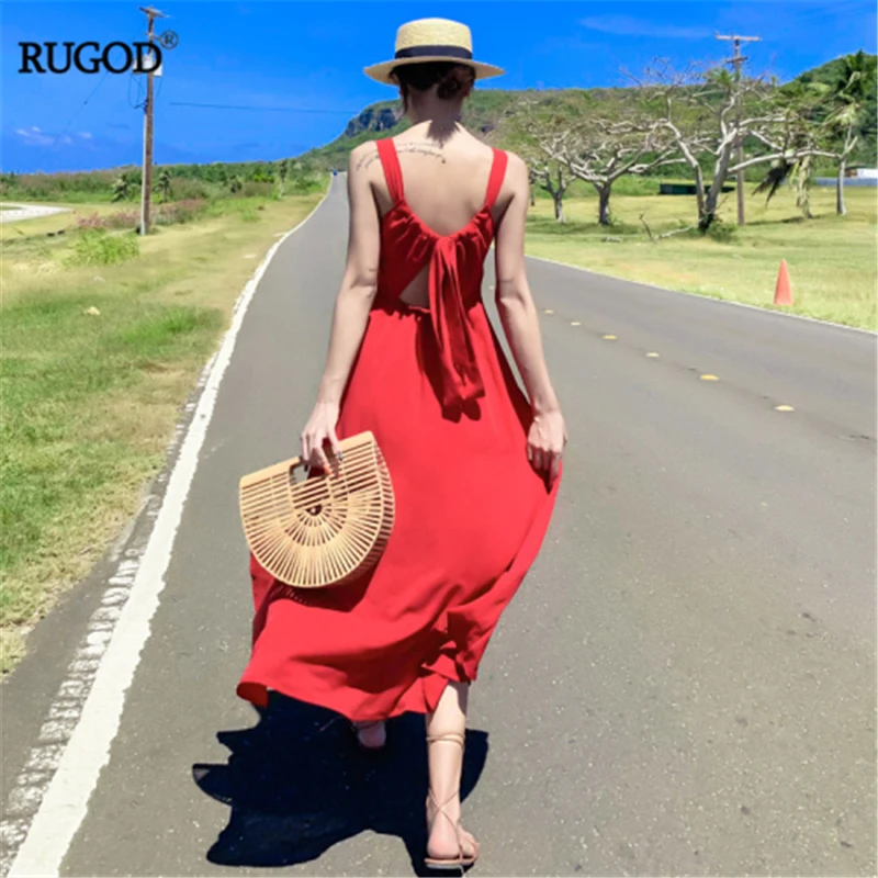 RUGOD Solid backless women dress boho chic style summer beach dress loose holiday high waist silky vintage fashion casual kimono
RUGOD Solid backless women dress boho chic style summer beach dress loose holiday high waist silky vintage fashion casual kimono