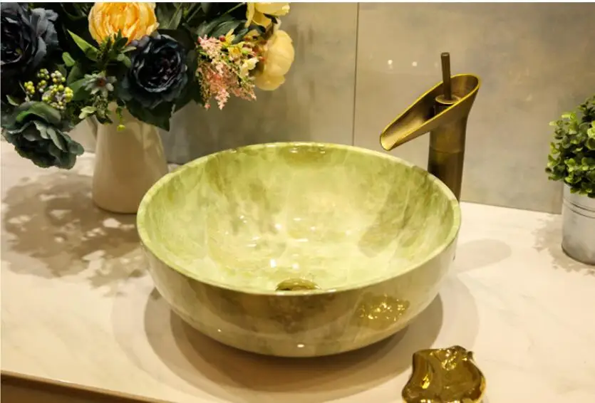 Free shipping bathroom round sinks Ceramic counter top basins hand painting art vessel LGQ017
Free shipping bathroom round sinks Ceramic counter top basins hand painting art vessel LGQ017