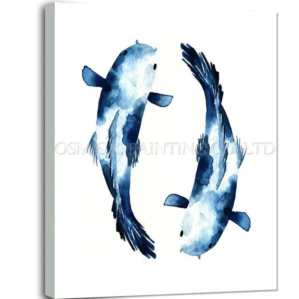 Artist Handmade High Quality Water Colors Style Fishes Oil Painting on Canvas Hand-Painted Blue Fish Oil Painting for Wall Art
Artist Handmade High Quality Water Colors Style Fishes Oil Painting on Canvas Hand-Painted Blue Fish Oil Painting for Wall Art