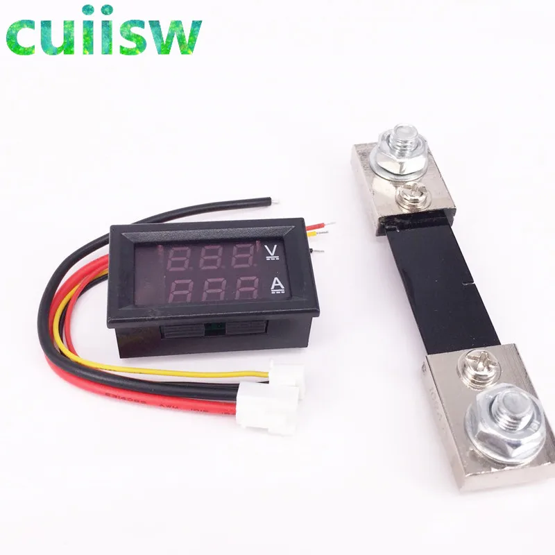 DC100V 100A Digital Voltmeter Ammeter Blue Red LED Amp Volt Meter with 100A Current Shunt
DC100V 100A Digital Voltmeter Ammeter Blue Red LED Amp Volt Meter with 100A Current Shunt