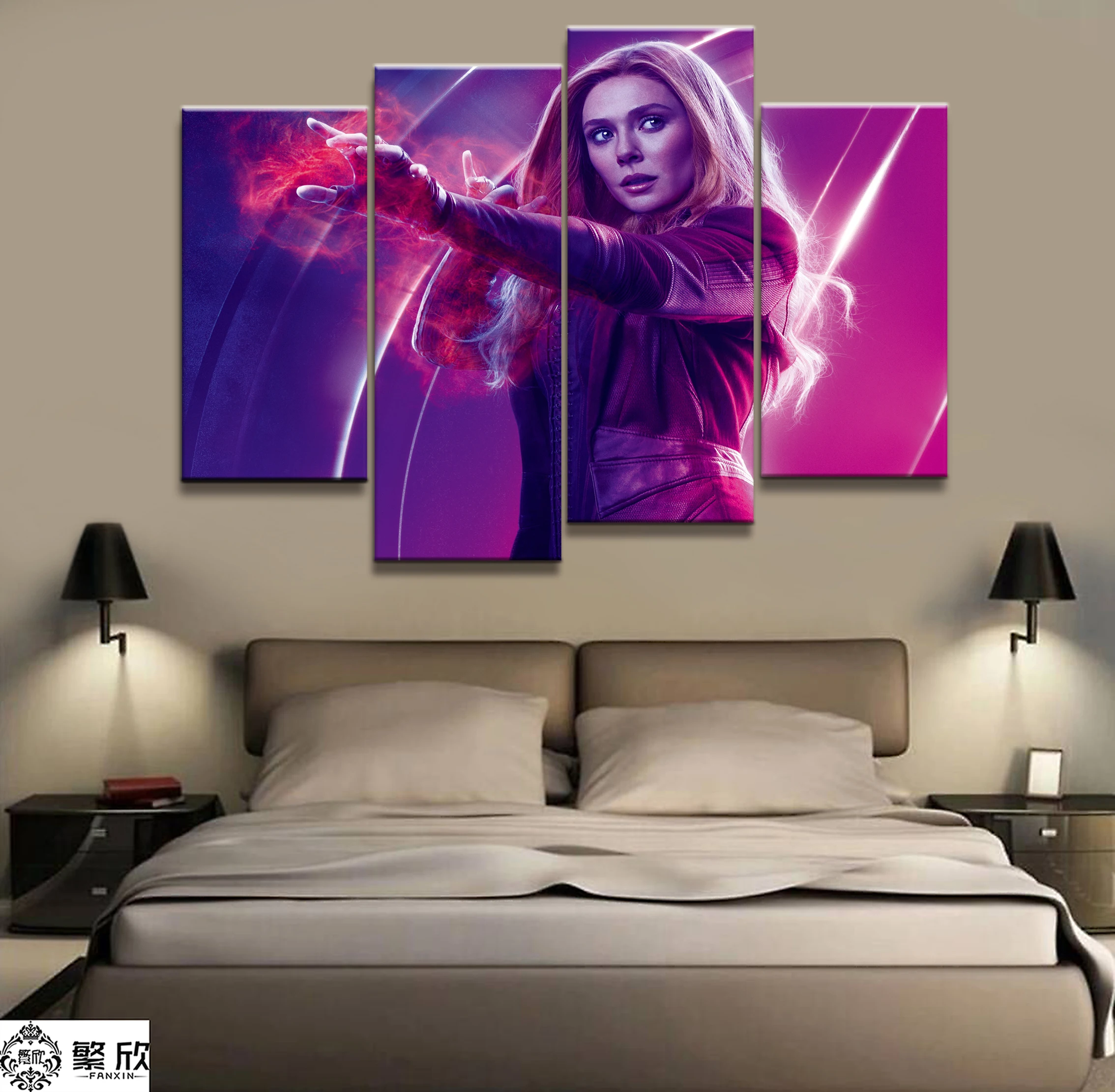 Hot Sales Without Frame 4 Panels Picture Marvel Scarlet Witch Film Canvas Print Painting Artwork Wall Canvas Painting Wholesale
Hot Sales Without Frame 4 Panels Picture Marvel Scarlet Witch Film Canvas Print Painting Artwork Wall Canvas Painting Wholesale