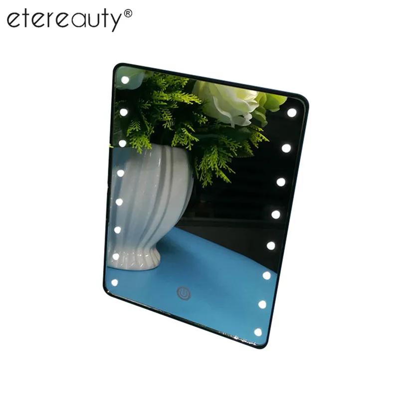 16 LEDs Cosmetic Mirror with Touch Dimmer Switch Battery Operated Vanity Mirror with Stand for Tabletop Bathroom Bedroom Travel
16 LEDs Cosmetic Mirror with Touch Dimmer Switch Battery Operated Vanity Mirror with Stand for Tabletop Bathroom Bedroom Travel