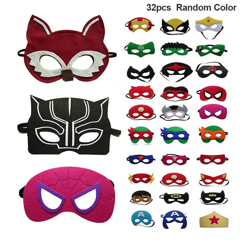 Novel 32Pcs Cartoon Cosplay Masks Easter Party Kids Birthday Superhero Costume Felt Masks Shipping
Novel 32Pcs Cartoon Cosplay Masks Easter Party Kids Birthday Superhero Costume Felt Masks Shipping
