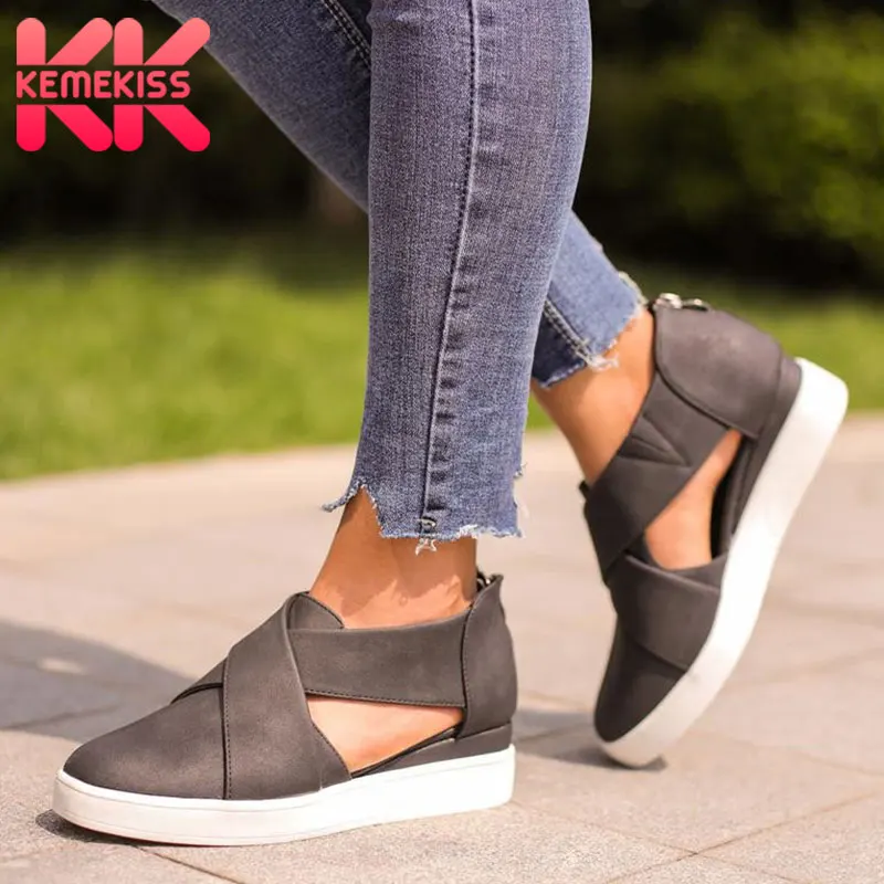 KemeKiss Women Wedges Platform Vulcanized Shoes Casual Summer Cut Outs Zipper Female Sneakers Ladies Footwear Plus Size 33-43
KemeKiss Women Wedges Platform Vulcanized Shoes Casual Summer Cut Outs Zipper Female Sneakers Ladies Footwear Plus Size 33-43