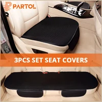 Partol Universal Car Seat Covers Breathable Auto Seat Protector Front Rear Automobile Seat Cover Cushion Pad Mat Accessories image