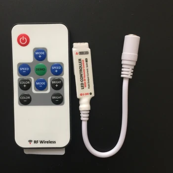 

1PCS 10 Key RF RGB Controller Mini RF Wireless Mini Remote Dimmer Controllers For RGB 5050/3528 LED Strip