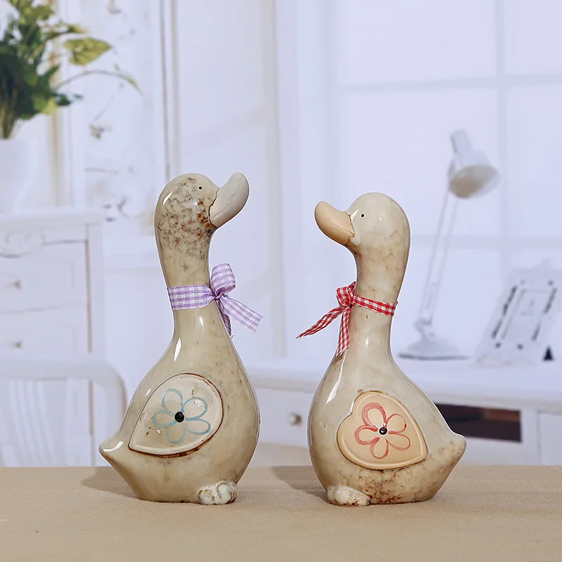 2piece Lot Home Decor Ceramic Ducklings Handicraft Home Zakka Decoration Cute Lover Ducks Figurines 
2piece Lot Home Decor Ceramic Ducklings Handicraft Home Zakka Decoration Cute Lover Ducks Figurines