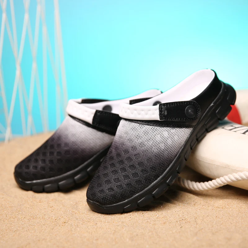Summer Men Slippers Non-slip Breathable Men Beach Shoes Sandalias Dual-purpose Lightweight Slippers Mesh Couple Shoes Zapatillas
Summer Men Slippers Non-slip Breathable Men Beach Shoes Sandalias Dual-purpose Lightweight Slippers Mesh Couple Shoes Zapatillas