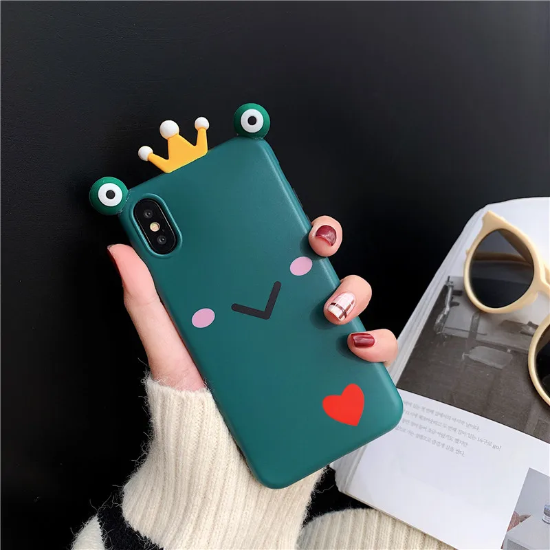 JAMULAR 3D Cartoon Frog Prince Phone Case For iPhone 7 XS MAX XR X 8 6 6s Plus Cute Couples Soft Back Cover For iPhone XR Fundas
JAMULAR 3D Cartoon Frog Prince Phone Case For iPhone 7 XS MAX XR X 8 6 6s Plus Cute Couples Soft Back Cover For iPhone XR Fundas