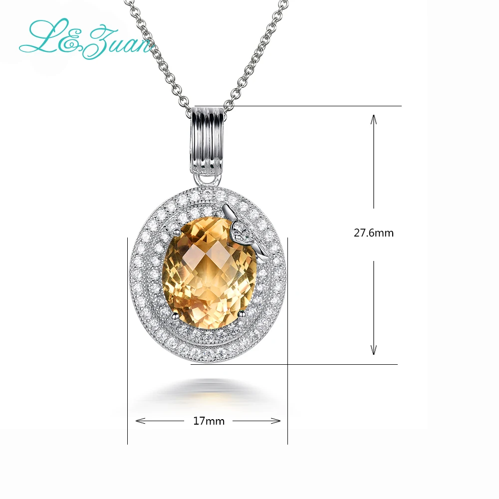 I&zuan 4.63ct Natural Citrine Pendant With S925 Sterling Silver Necklace Fine jewelry Natural Stone Pendants For Women
I&zuan 4.63ct Natural Citrine Pendant With S925 Sterling Silver Necklace Fine jewelry Natural Stone Pendants For Women