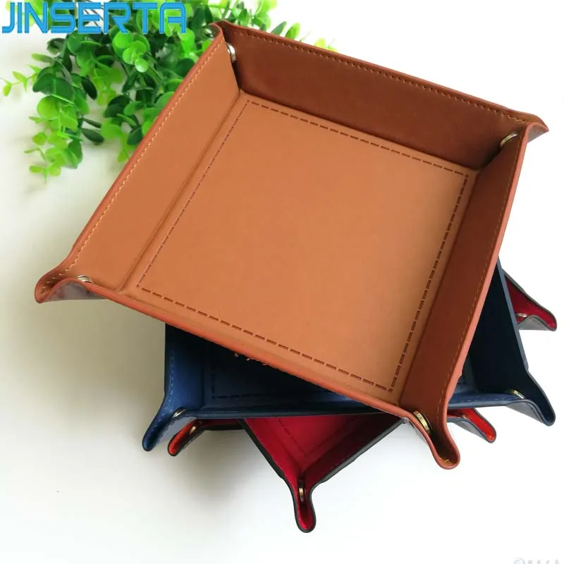 JINSERTA Dice PU Leather Valet Trinket Folding Tray Collapsible Phone Key Wallet Coin Desktop Storage Sundries Box Bins
JINSERTA Dice PU Leather Valet Trinket Folding Tray Collapsible Phone Key Wallet Coin Desktop Storage Sundries Box Bins