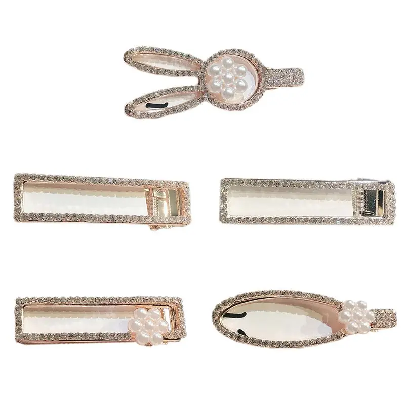 Geometric Hollow Duckbill Hair Clips Ladies Shimmer Rhinestone Faux Pearl Flower Hairpins Rabbit Oval Shape Side Bangs Barrettes
Geometric Hollow Duckbill Hair Clips Ladies Shimmer Rhinestone Faux Pearl Flower Hairpins Rabbit Oval Shape Side Bangs Barrettes