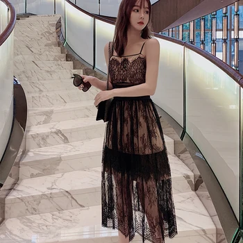Fashion women comfortable elegant cute lace perspective dress new arrival temperament party beautiful high quality a-line dress 
Fashion women comfortable elegant cute lace perspective dress new arrival temperament party beautiful high quality a-line dress