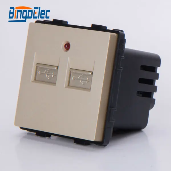 EU and UK Standard Golden Double USB 5V 3.1A 3100MA USB Charging Socket Part ,Wall USB Socket
EU and UK Standard Golden Double USB 5V 3.1A 3100MA USB Charging Socket Part ,Wall USB Socket