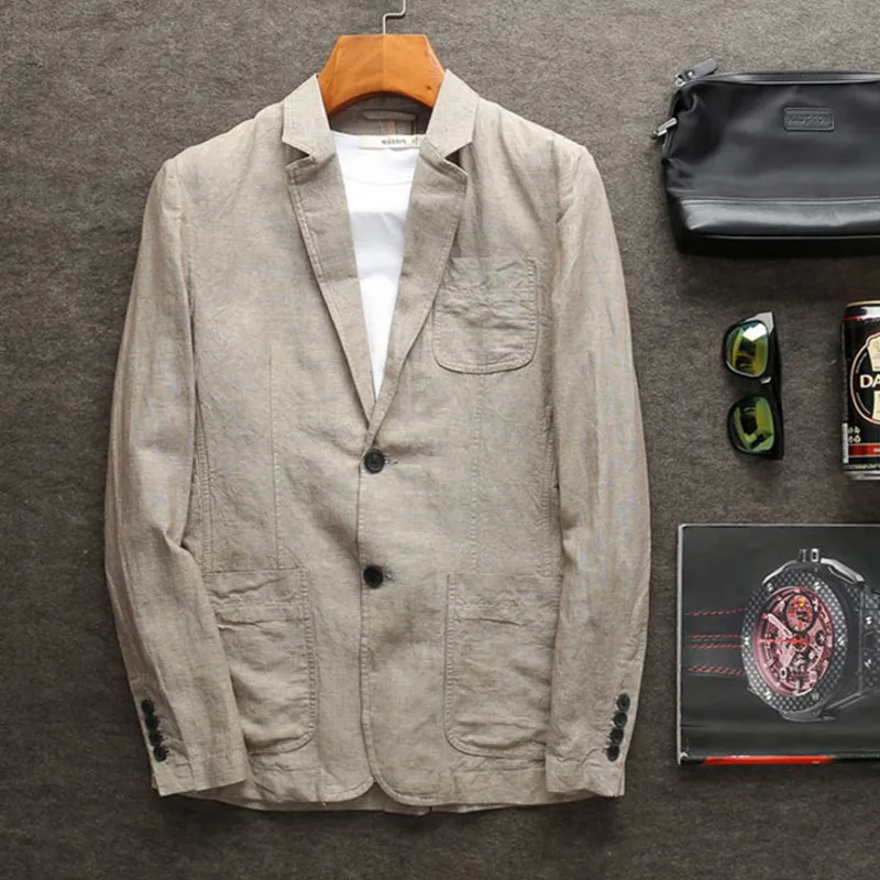 new arrival Cotton Flax Suit Men Autumn Fashion Casual Jacket Single Breasted Casual Blazer MenS plus size M L XL 2XL 3XL 4XL
new arrival Cotton Flax Suit Men Autumn Fashion Casual Jacket Single Breasted Casual Blazer MenS plus size M L XL 2XL 3XL 4XL