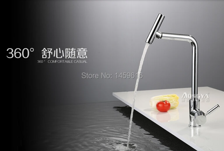 ingle Handle 360 degree Rotation Chrome plate Kitchen Faucet Sink Mixer Brass Alloy tap w6002
ingle Handle 360 degree Rotation Chrome plate Kitchen Faucet Sink Mixer Brass Alloy tap w6002