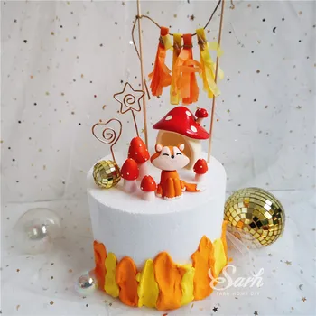 Orange Sit Fox Mushrooms House Cake Toppers Boy Girl Birthday Dessert Decoration for Children's Day Party Suplies Cute Gifts
Orange Sit Fox Mushrooms House Cake Toppers Boy Girl Birthday Dessert Decoration for Children's Day Party Suplies Cute Gifts