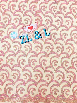 Pink shiny sequins glued mesh African lace fabric ZLL-2910 Nigeria lace suitable for wedding dresses clothing fabrics
Pink shiny sequins glued mesh African lace fabric ZLL-2910 Nigeria lace suitable for wedding dresses clothing fabrics
