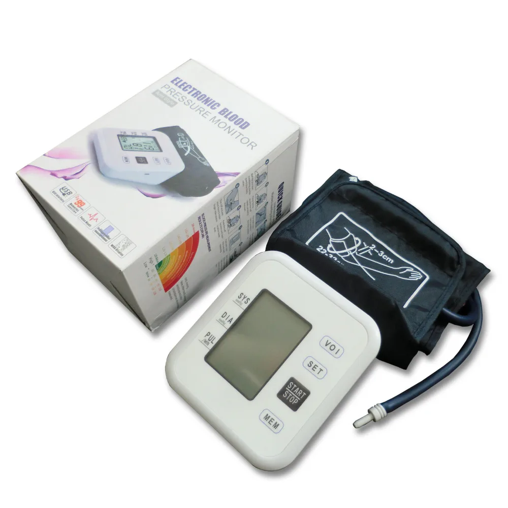 

Digital Upper Arm Blood Pressure Pulse Monitors tonometer Portable health care bp Blood Pressure Monitor meters sphygmomanometer