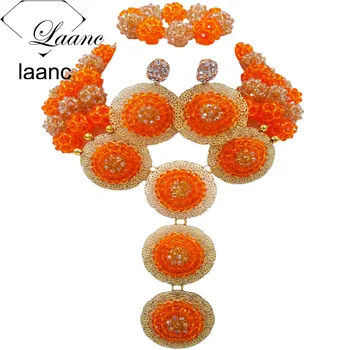 Laanc Orange and Gold AB Crystal Ball Beaded Nigerian Wedding African Beads Jewelry Set AL660
Laanc Orange and Gold AB Crystal Ball Beaded Nigerian Wedding African Beads Jewelry Set AL660