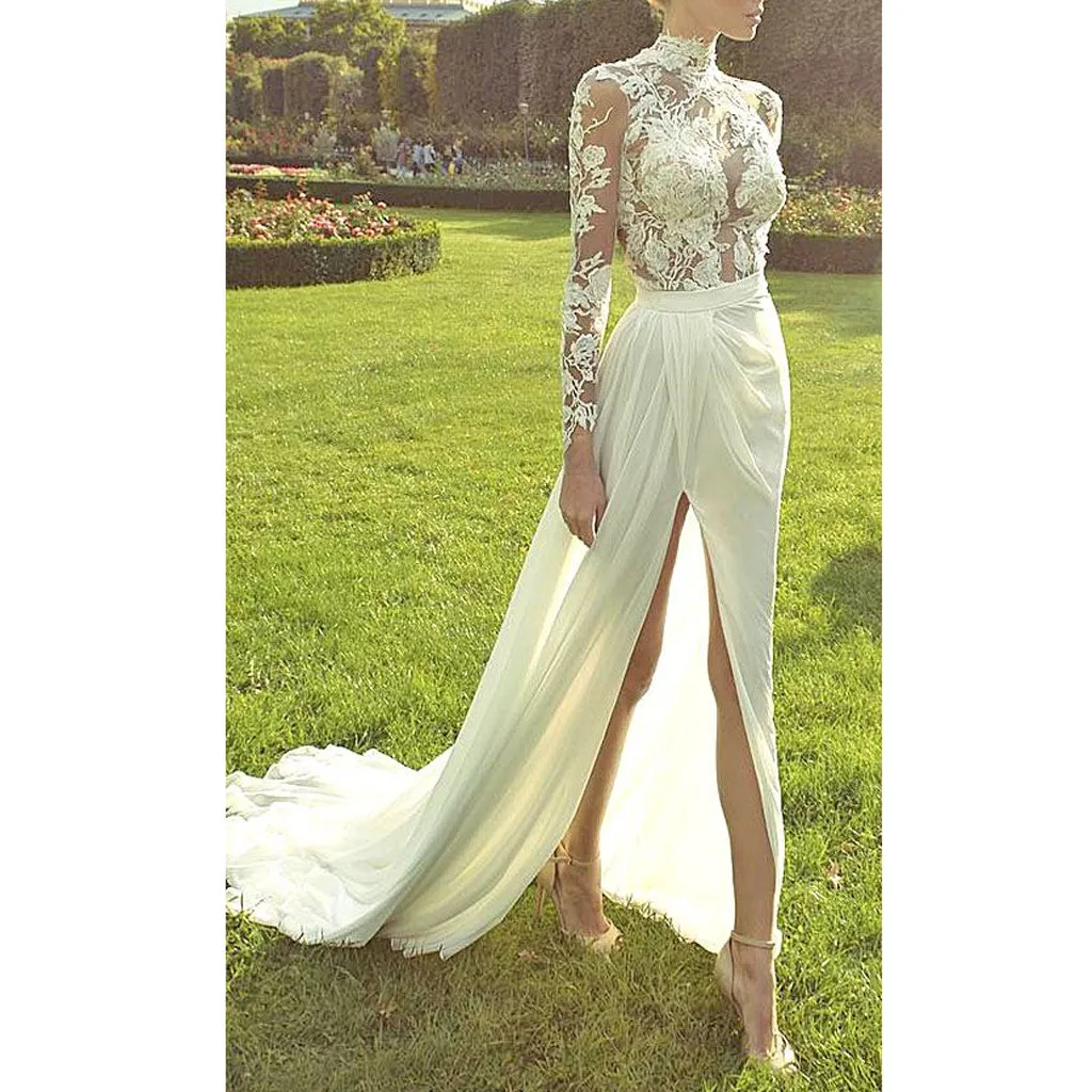 Feitong Elegant Wedding White Dress For Women 2019 Sexy Deep V Neck Long Sleeve Vestido Party Long Maxi Dress Robe Longue Femme
Feitong Elegant Wedding White Dress For Women 2019 Sexy Deep V Neck Long Sleeve Vestido Party Long Maxi Dress Robe Longue Femme