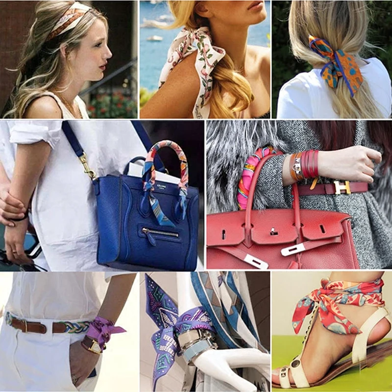 Women Skinny Scarf Silk Satin Bag Strap Scarf Small Handle Bag Ribbon Multifunction Women's Headwear Long Scarves RH175
Women Skinny Scarf Silk Satin Bag Strap Scarf Small Handle Bag Ribbon Multifunction Women's Headwear Long Scarves RH175