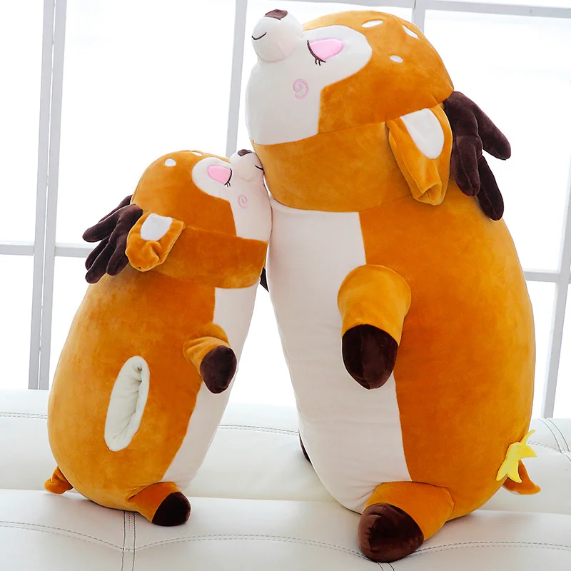 Dorimytrader hot elk plush doll pillow cute cartoon deer toys sleeping cushion baby girl birthday gift 37inch 95cm DY50547 (9)