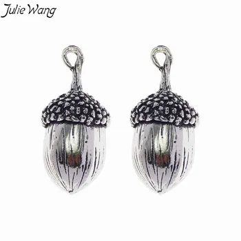 Julie Wang 2pcs Vivid 3D Acorn Pendant Antique Silver Color Zinc Alloy Charm Unique Jewelry Necklace for Children DIY Findings
Julie Wang 2pcs Vivid 3D Acorn Pendant Antique Silver Color Zinc Alloy Charm Unique Jewelry Necklace for Children DIY Findings