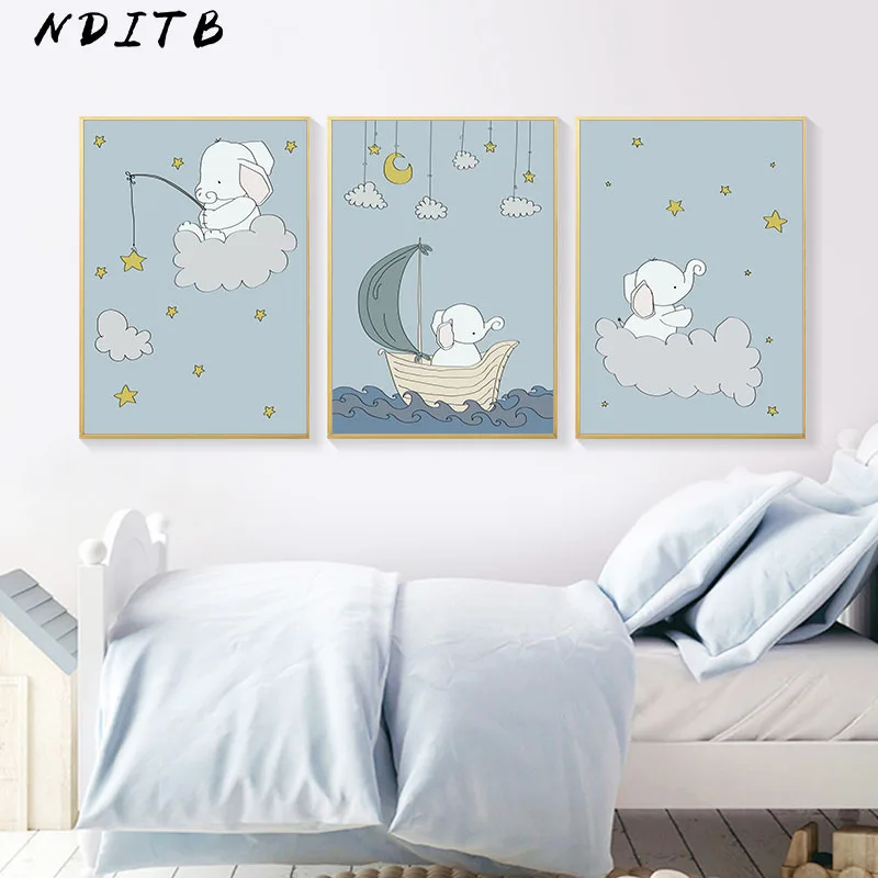 NDITB Cartoon Canvas Posters Elephant Nursery Wall Art Print Painting Nordic Kids Decoration Pictures Baby Living Room Decor
NDITB Cartoon Canvas Posters Elephant Nursery Wall Art Print Painting Nordic Kids Decoration Pictures Baby Living Room Decor