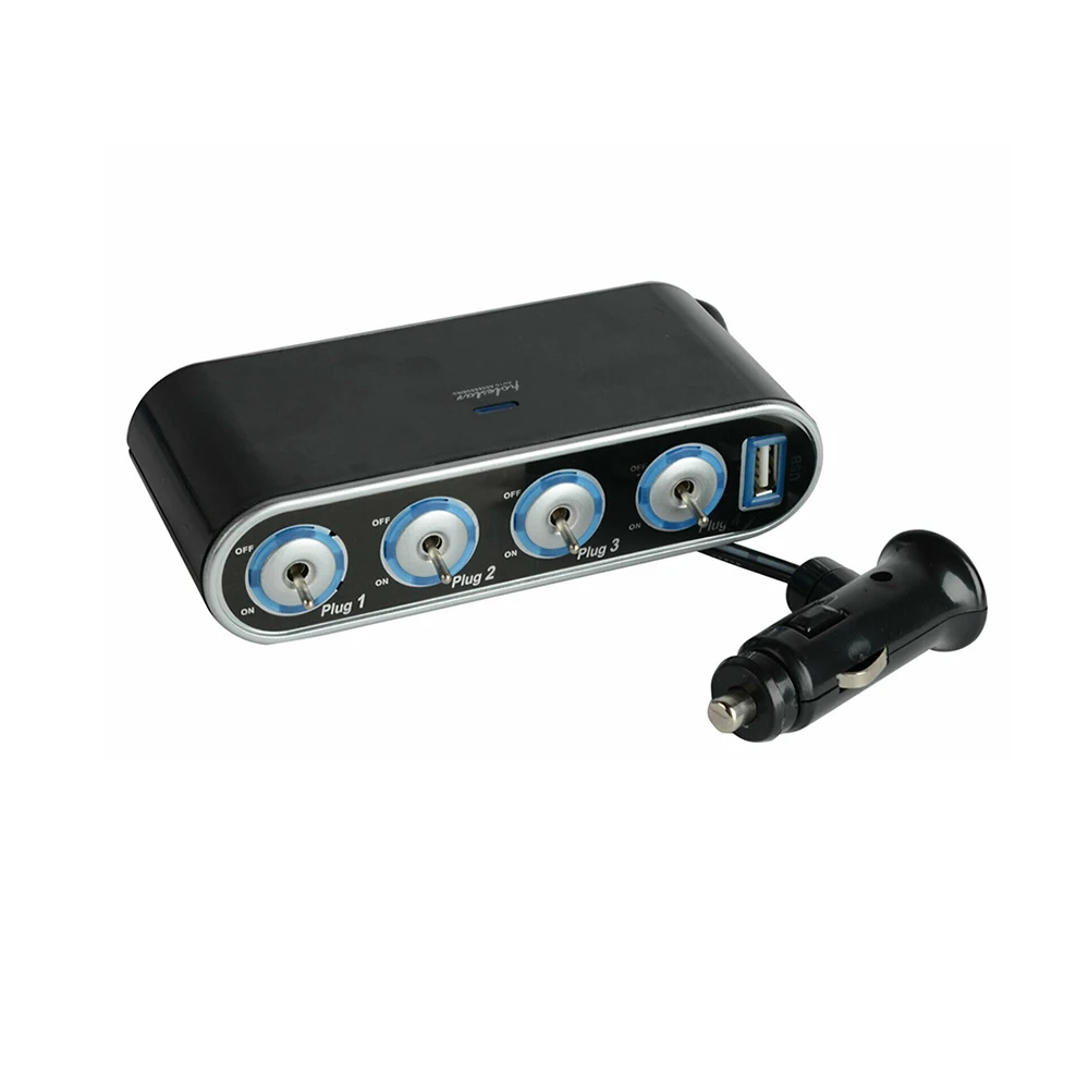 12V - 24V Car Charger Socket Splitter +USB Ports Plug Adapter 4 Way Charger Car Cigarette Lighter One for Four Multi Socket
12V - 24V Car Charger Socket Splitter +USB Ports Plug Adapter 4 Way Charger Car Cigarette Lighter One for Four Multi Socket