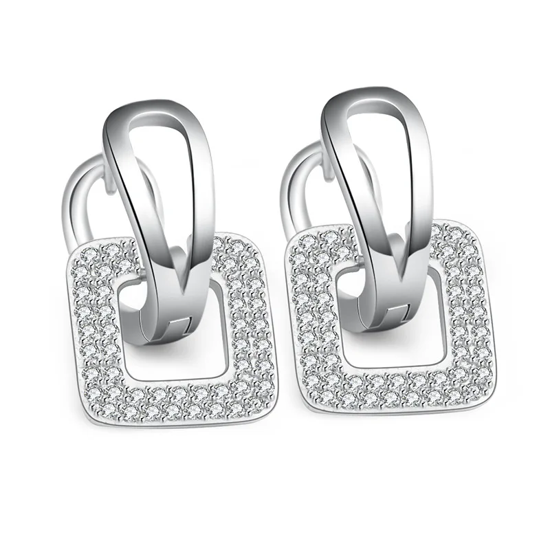 New Arrival 925 Sterling Silver Earrings Mosaic CZ Zircon Square Stud Earrings For Women Pendientes Gift Jewelry Drop Shipping
New Arrival 925 Sterling Silver Earrings Mosaic CZ Zircon Square Stud Earrings For Women Pendientes Gift Jewelry Drop Shipping