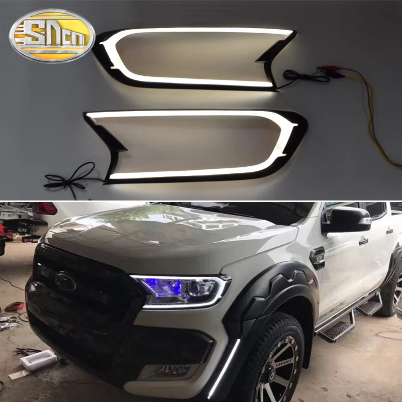 For Ford Ranger 2015-2018 LED Daytime Running Lights Fog Lamp DRL With Yellow Turning Signal Lamp Car Styling
For Ford Ranger 2015-2018 LED Daytime Running Lights Fog Lamp DRL With Yellow Turning Signal Lamp Car Styling