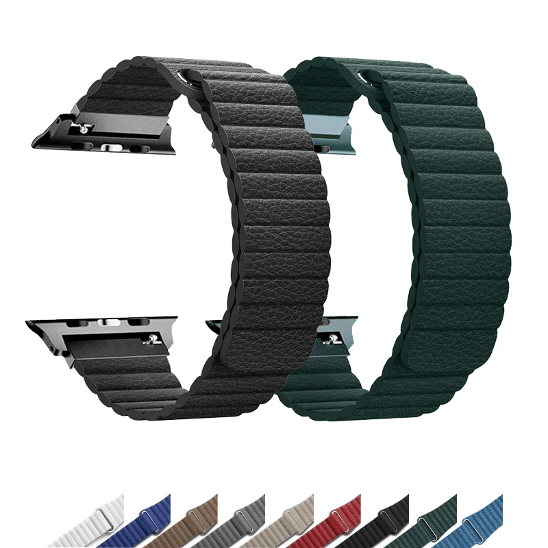 Genuine leather loop for apple watch band 42mm 38mm 44mm 40mm strap Magnetic watchband for iwatch series 5/4/3/2/1 bracelet
Genuine leather loop for apple watch band 42mm 38mm 44mm 40mm strap Magnetic watchband for iwatch series 5/4/3/2/1 bracelet