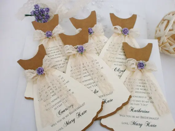 custom Rustic Chic Gown Will you be my bridesmaid flower girl asking Proposal Cards wedding invitations Maid of Honor Invite
custom Rustic Chic Gown Will you be my bridesmaid flower girl asking Proposal Cards wedding invitations Maid of Honor Invite