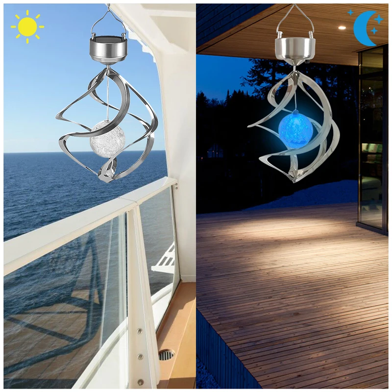 Solar Lights LED Outdoor Wind Chimes Color Changing Hanging Light Spiral Spinner Lamp Decoration for Garden Patio Balcony Indoor
Solar Lights LED Outdoor Wind Chimes Color Changing Hanging Light Spiral Spinner Lamp Decoration for Garden Patio Balcony Indoor