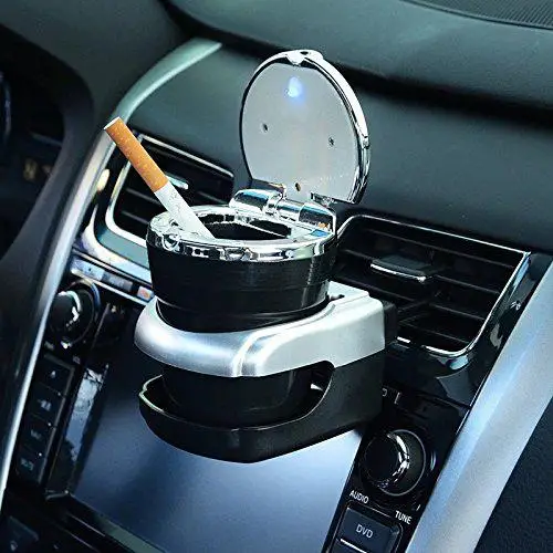 TPFOCUS Auto Car Ashtray with Lid Chic Smokeless Self Extinguishing Cigarette Ash Holder with Blue LED Light
TPFOCUS Auto Car Ashtray with Lid Chic Smokeless Self Extinguishing Cigarette Ash Holder with Blue LED Light