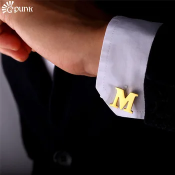 Men Cufflinks Alphabet Letter M French Nail Business Shirts Trendy Accessories yellow Gold color Men Gift C2043G
Men Cufflinks Alphabet Letter M French Nail Business Shirts Trendy Accessories yellow Gold color Men Gift C2043G