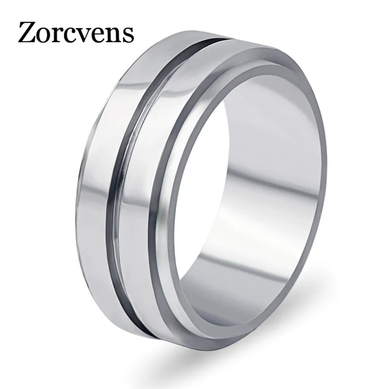 ZORCVENS 2019 Fashion Thin Line titanium steel Ring Wedding Brand 8MM Stainless steel Rings for Men Jewelry
ZORCVENS 2019 Fashion Thin Line titanium steel Ring Wedding Brand 8MM Stainless steel Rings for Men Jewelry