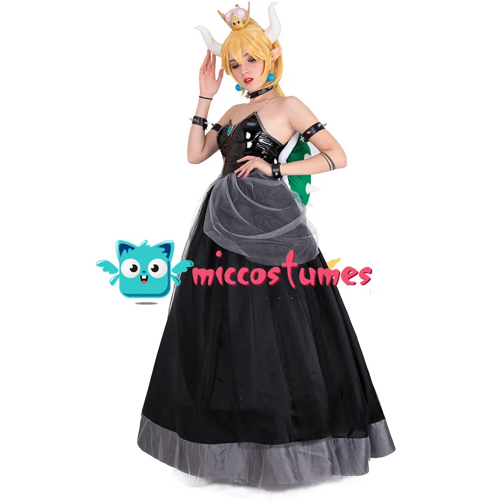 Bowsette Princess Bowser Kuppa Hime Cosplay Dress with Horn and Turtle Shell Woman Halloween Outfit
Bowsette Princess Bowser Kuppa Hime Cosplay Dress with Horn and Turtle Shell Woman Halloween Outfit