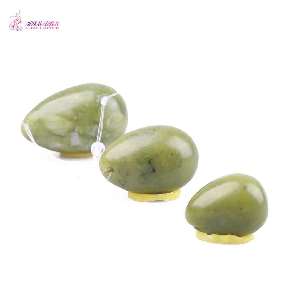 

HIMABM 1 Set Natural Xiuyan Jade Egg For Kegel Ball Exercise Pelvic Floor Muscles Vaginal Dumbbell Exercise Yoni Ben Wa