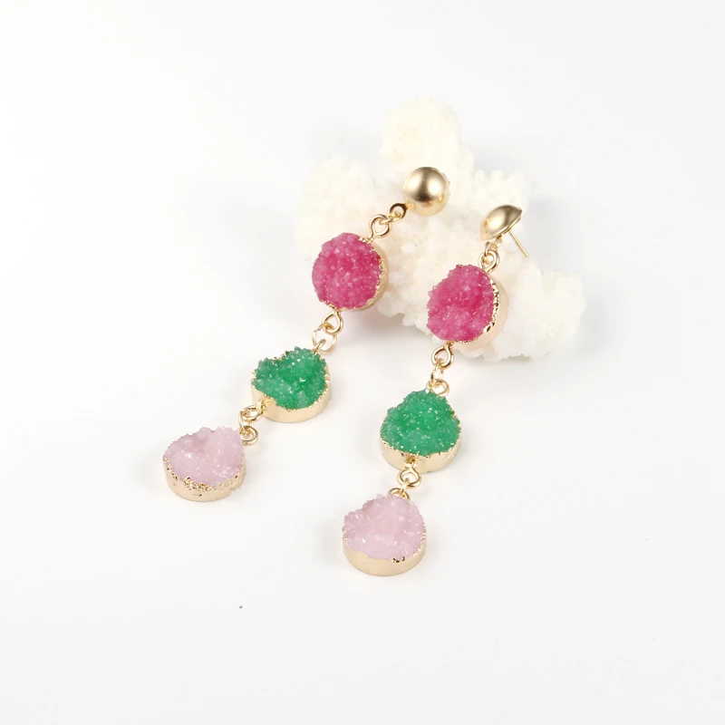 1Pair Fashion Resin Long Drop Earrings For Women Beautiful Colorful Gold Color Dangle Earring Jewelry pendientes mujer moda
1Pair Fashion Resin Long Drop Earrings For Women Beautiful Colorful Gold Color Dangle Earring Jewelry pendientes mujer moda