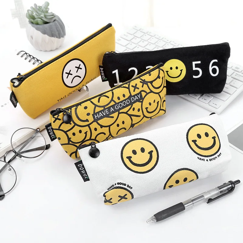 Kawaii 1 Pcs Expression School Pencil Case Canvas Cute Smile Kawaii Zipper Pencil Case Stationery Store Pencil Box Pen Bag
Kawaii 1 Pcs Expression School Pencil Case Canvas Cute Smile Kawaii Zipper Pencil Case Stationery Store Pencil Box Pen Bag