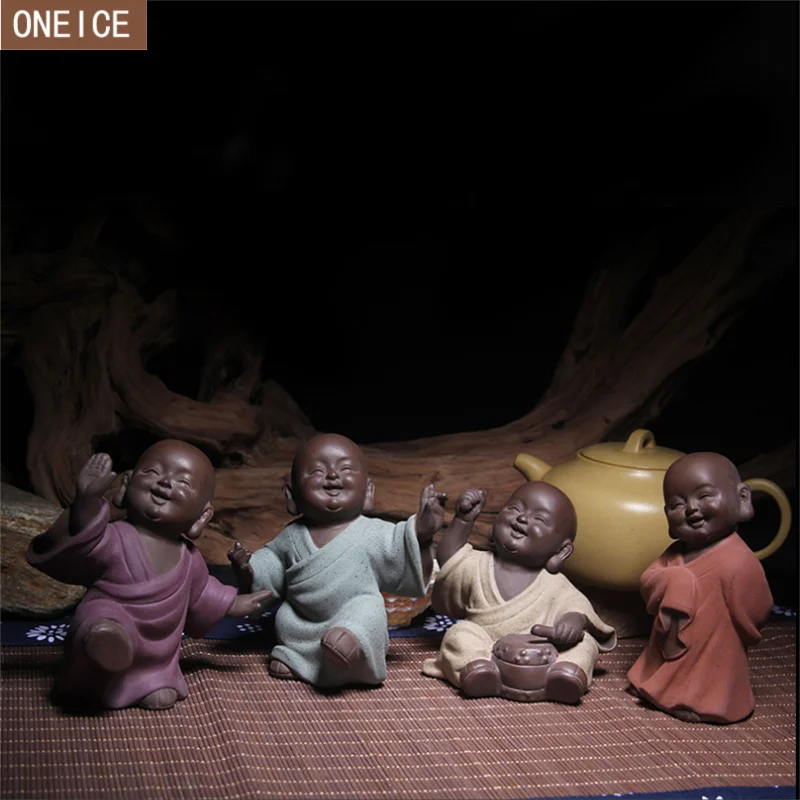 Purple sand ceramic tea pet Zen monk home decoration accessories creative gifts happy laughing Buddha statue ornaments
Purple sand ceramic tea pet Zen monk home decoration accessories creative gifts happy laughing Buddha statue ornaments