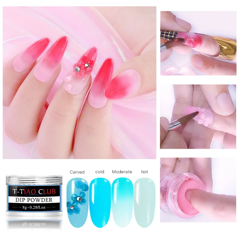 T-TIAO CLUB 12 Colors Thermal Color Changing Dipping Nail Powder Nail Extension Nail Art Decorations Manicure Accessories
T-TIAO CLUB 12 Colors Thermal Color Changing Dipping Nail Powder Nail Extension Nail Art Decorations Manicure Accessories