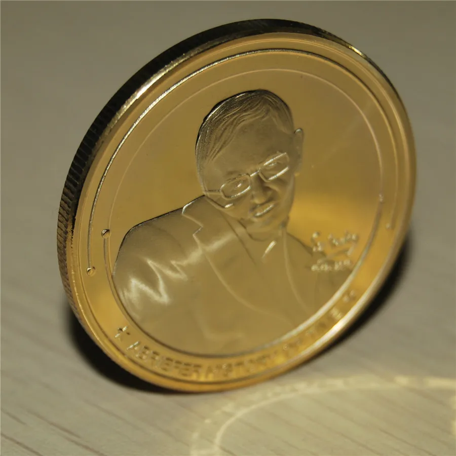 Stephen William Hawking Head Portrait Coin 24k gold plated coins Commemorative Coin, free shipping 10pcs/lot
Stephen William Hawking Head Portrait Coin 24k gold plated coins Commemorative Coin, free shipping 10pcs/lot