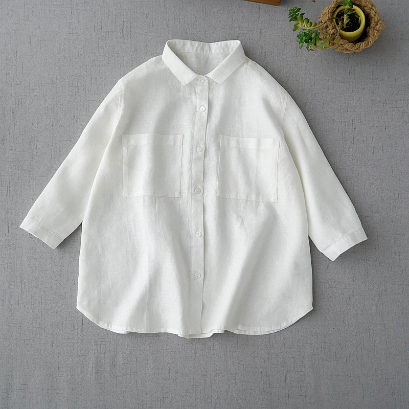Spring Summer Women Loose Plus Size Mori Girls Comfortable Water Washed Linen White Shirts/Blouses
Spring Summer Women Loose Plus Size Mori Girls Comfortable Water Washed Linen White Shirts/Blouses