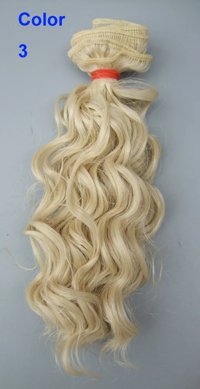 15 CM 25cm doll wigs heat resistant deep wave hair for blyth doll 1/3 1/4 1/6 BJD diy cloth doll wigs 15