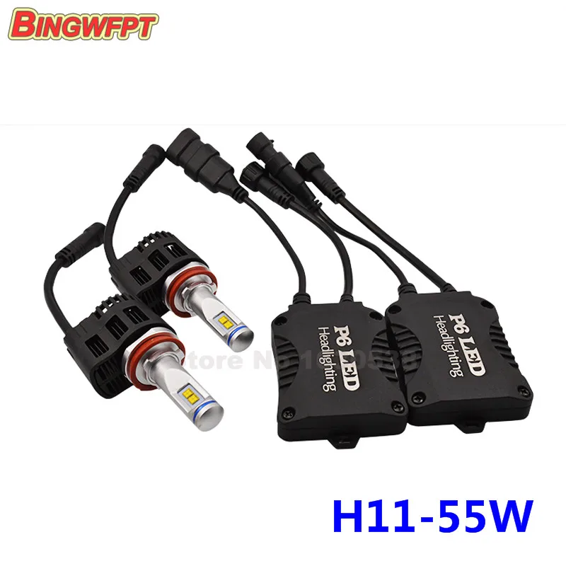 1PAIR H11 LED 3000K 4000K 5000K 6000K P6 MZ Car LED CHIP 110W 10400lm Auto Car LED Bulb Headlight Fog Light Conversion Kit
1PAIR H11 LED 3000K 4000K 5000K 6000K P6 MZ Car LED CHIP 110W 10400lm Auto Car LED Bulb Headlight Fog Light Conversion Kit