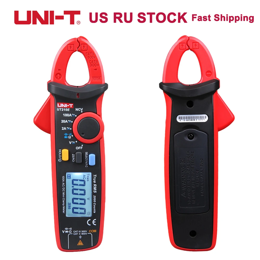 UNI-T Mini True RMS Digital Clamp Meters AC/DC Current Voltage Auto Range VFC Capacitance Non Contact Multimeter Diode UT210E
UNI-T Mini True RMS Digital Clamp Meters AC/DC Current Voltage Auto Range VFC Capacitance Non Contact Multimeter Diode UT210E