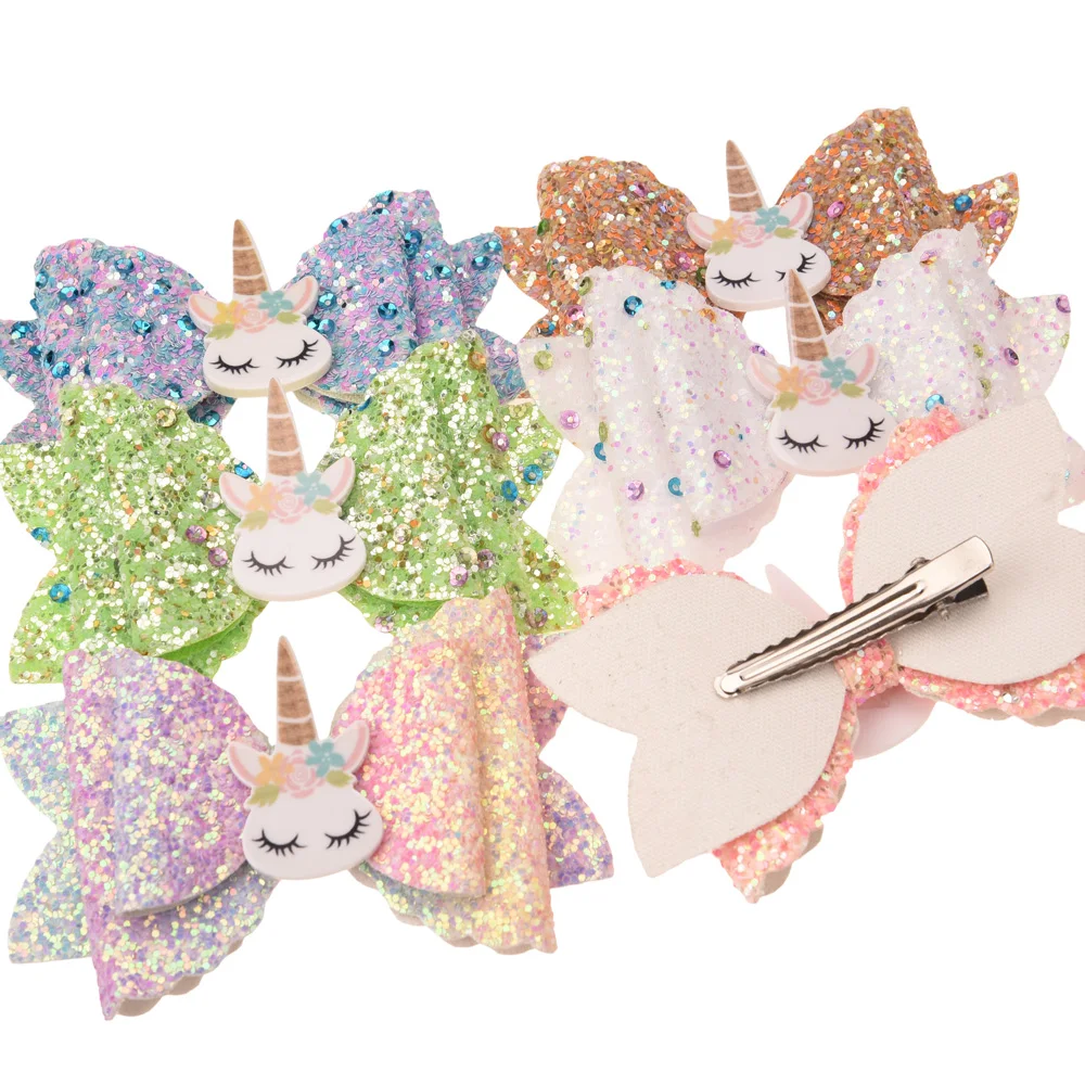 4PCS 3.5inch Glitter Bows Unicorn bow Boutique Hair bows Unicorn Hair Accessories Hairclip Barrette Headwear Accessory
4PCS 3.5inch Glitter Bows Unicorn bow Boutique Hair bows Unicorn Hair Accessories Hairclip Barrette Headwear Accessory